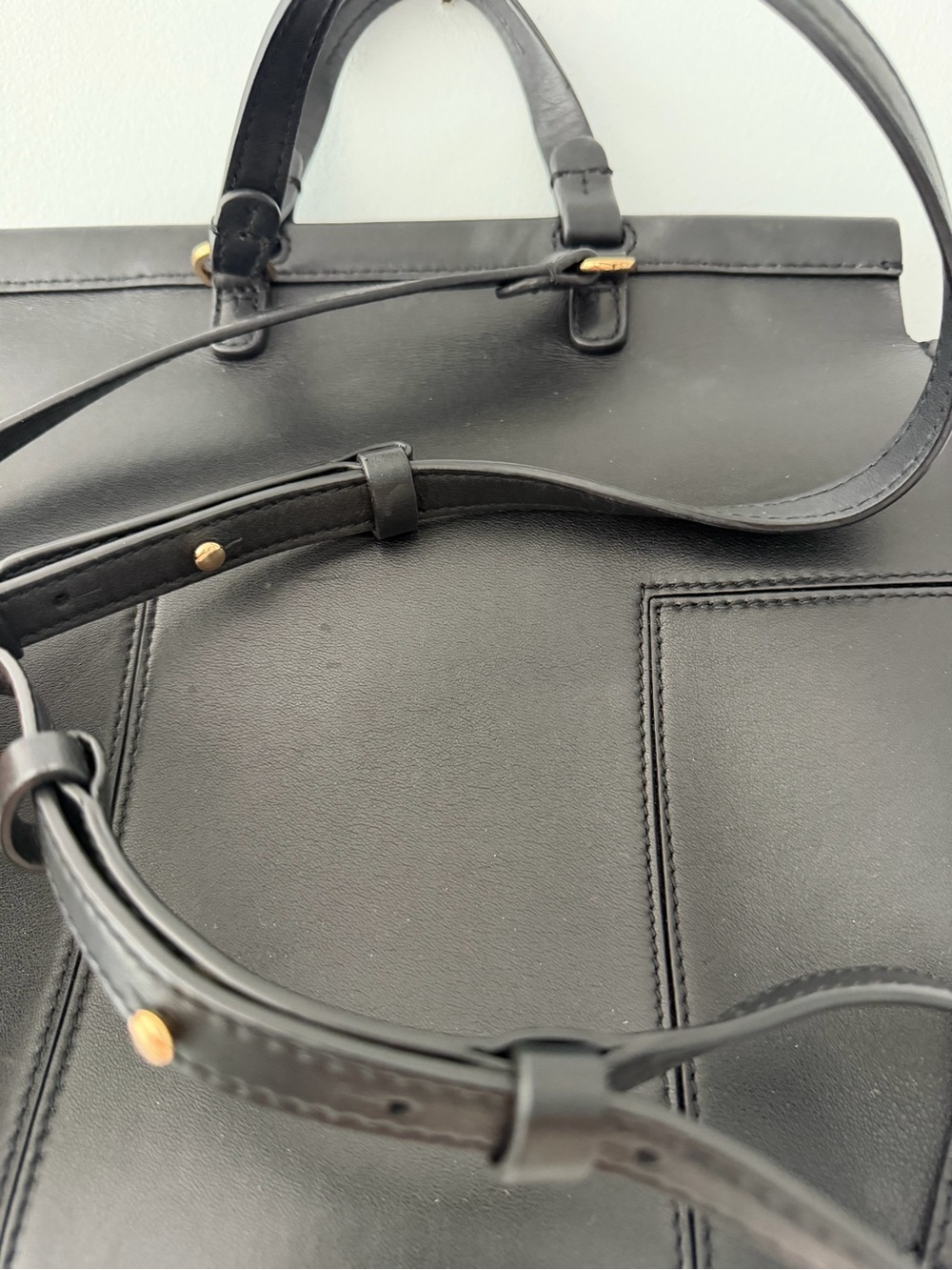 Tory Burch Black Leather Structured Back Pack Handbag - Picture 5 of 13